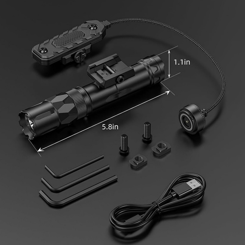 Richfire 2500LM Tactical Flash - Tactical Flashlight Rechargeable recension och pris