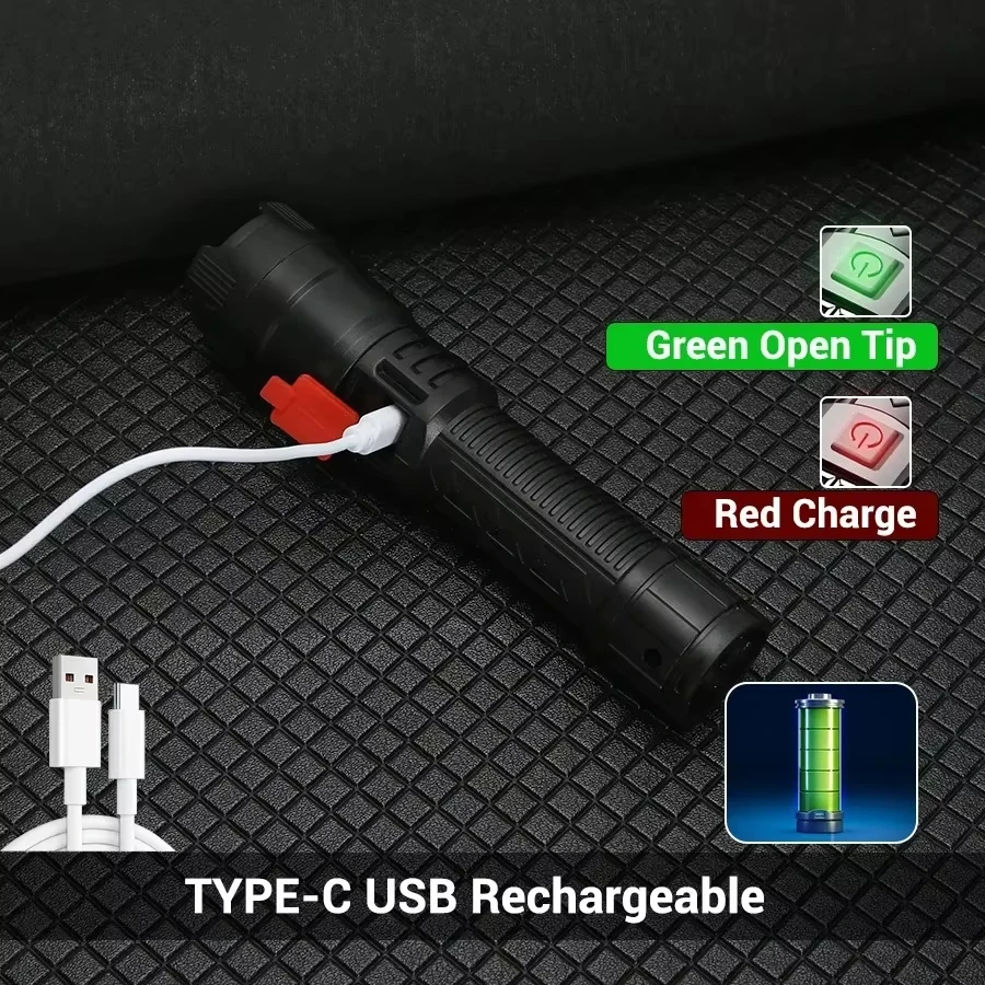 High Strong Power Led Flashlig - Tactical Flashlight Rechargeable recension och pris