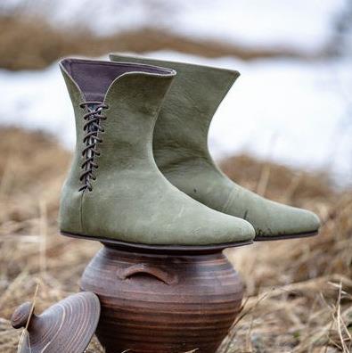 Medieval Shoes Man's Retro Pu  - Hunting Outdoor Boots recension och pris