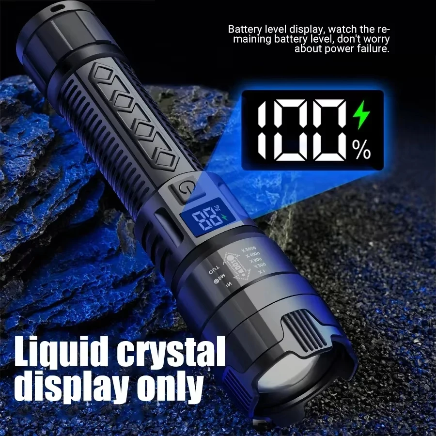 Tactical LED Flashlight 2000LM - Tactical Flashlight Rechargeable recension och pris