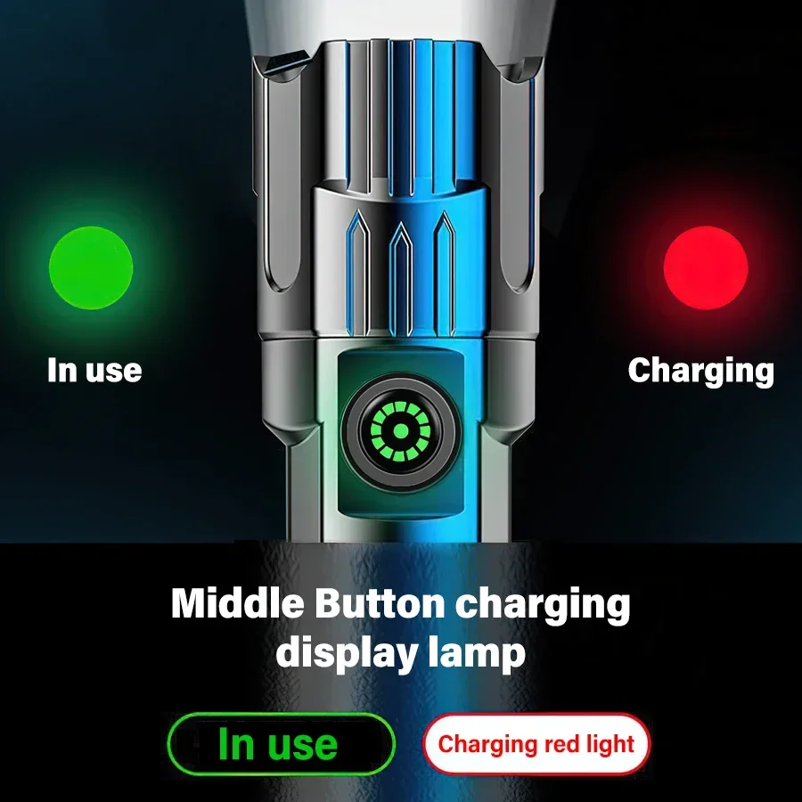 High Power LED Flashlight,USB  - Tactical Flashlight Rechargeable recension och pris