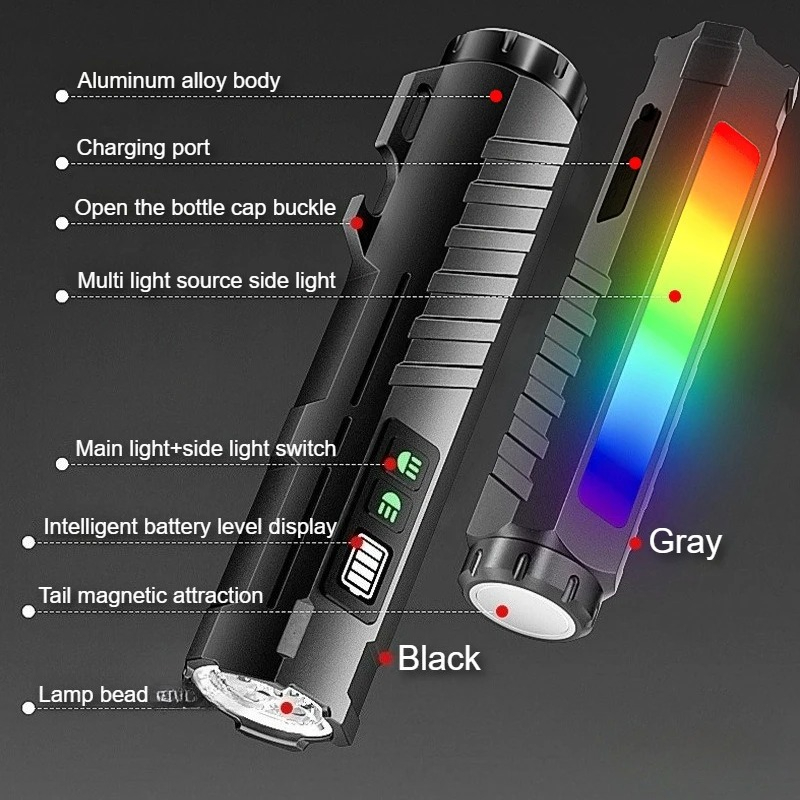 Tactical Flashlight Type-c Rec - Tactical Flashlight Rechargeable recension och pris