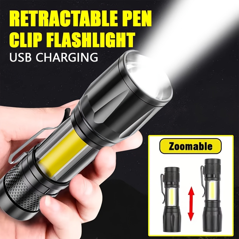 Portable COB+LED Camping Light - Tactical Flashlight Rechargeable recension och pris