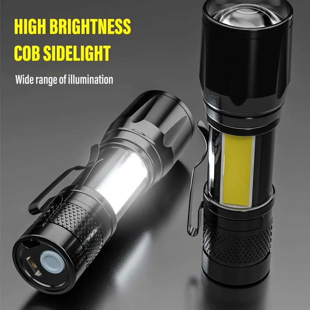 Portable COB+LED Camping Light - Tactical Flashlight Rechargeable recension och pris