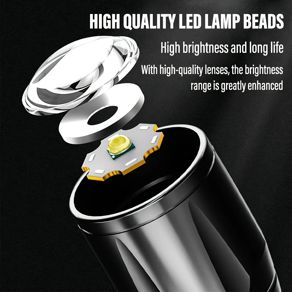 Portable COB+LED Camping Light - Tactical Flashlight Rechargeable recension och pris