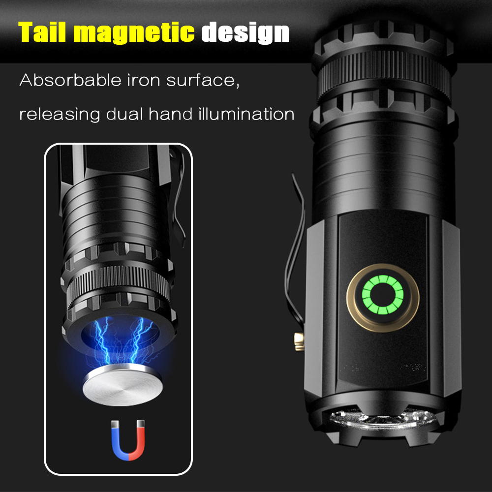 Portable Powerful Mini LED Fla - Tactical Flashlight Rechargeable recension och pris