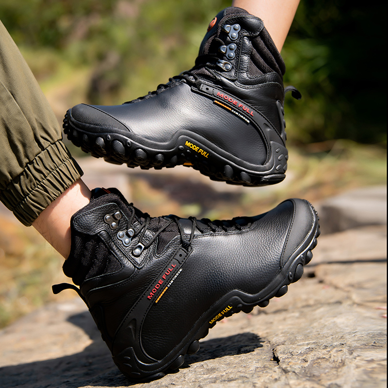 Cow Leather Men Winter Hiking  - Hunting Outdoor Boots recension och pris