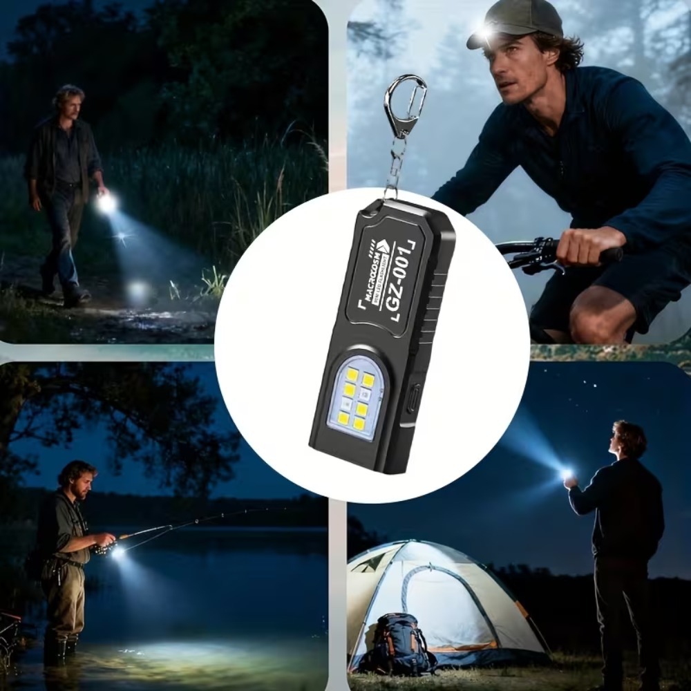 Mini COB LED Keychain Flashlig - Tactical Flashlight Rechargeable recension och pris